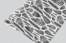 Load image into Gallery viewer, Monochrome Ferns Gift Wrap