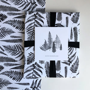 Monochrome Ferns Gift Wrap