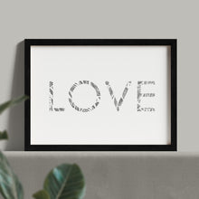 Load image into Gallery viewer, LOVE | Botanical Typography Print