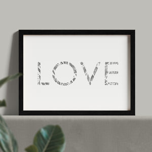 LOVE | Botanical Typography Print