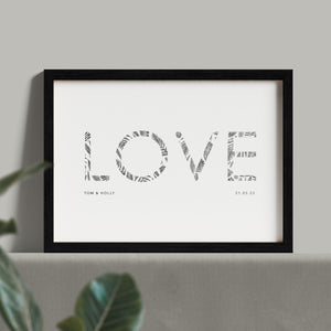 LOVE | Botanical Typography Print