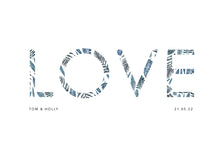 Load image into Gallery viewer, LOVE | Botanical Typography Print
