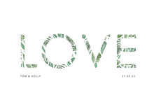 Load image into Gallery viewer, LOVE | Botanical Typography Print