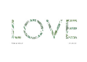 LOVE | Botanical Typography Print
