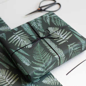 Forest Green Fern Gift Wrap